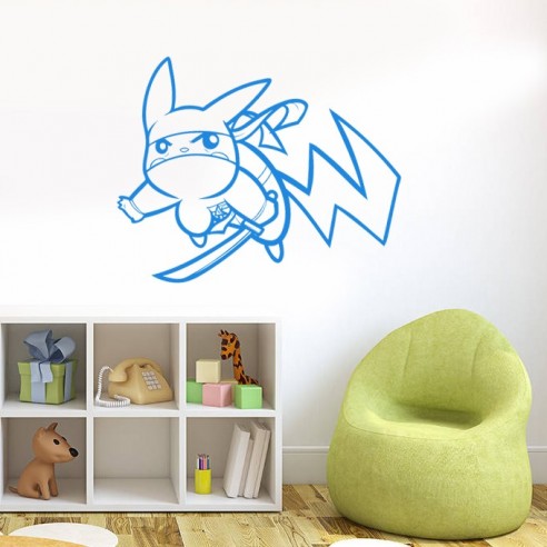 Stickers déco pikachu pokemon - Stickers muraux enfant pas cher