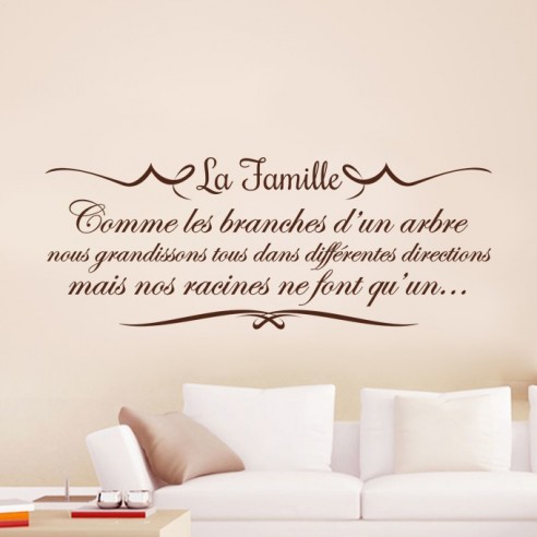 Sticker La Famille Comme Les Branches D Un Arbre Stickers Citation
