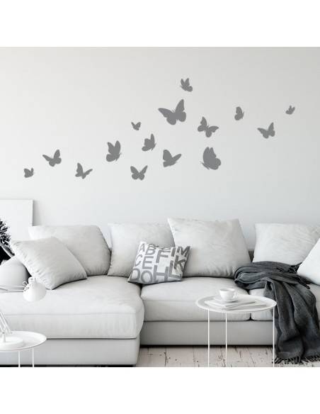 Sticker mural avec ornement avec papillon directement de chez