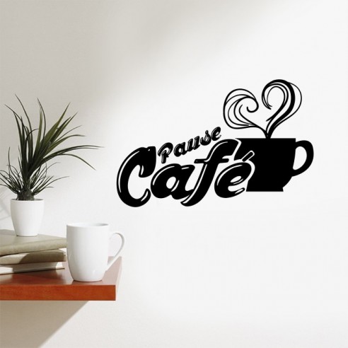Stickers Muraux cuisine tasse café - Autocollant muraux et deco
