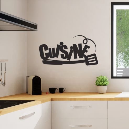 1 pièce Autocollant mural de cuisine, autocollant mural de porte d'armoire  de cuisine, décoration murale amovible pour cuisine, Mode en ligne