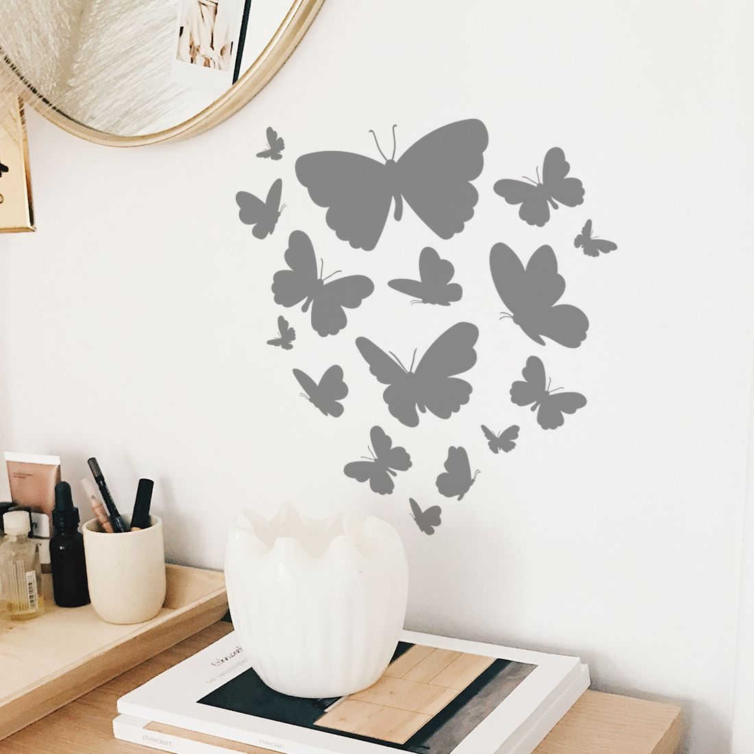 Stickers Papillon Plume - Autocollant muraux et deco
