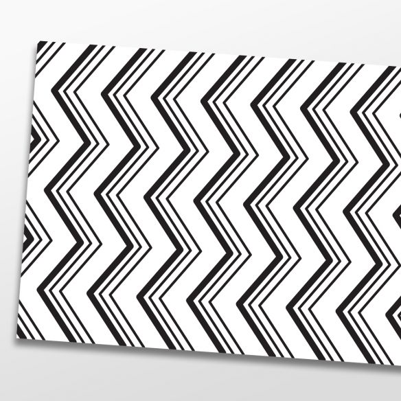Sticker meuble motif géométrique en noir