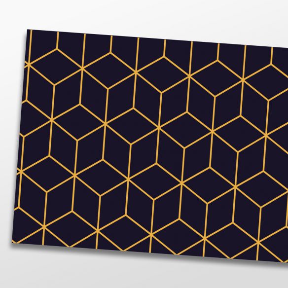 Sticker meuble motif géométrique en noir