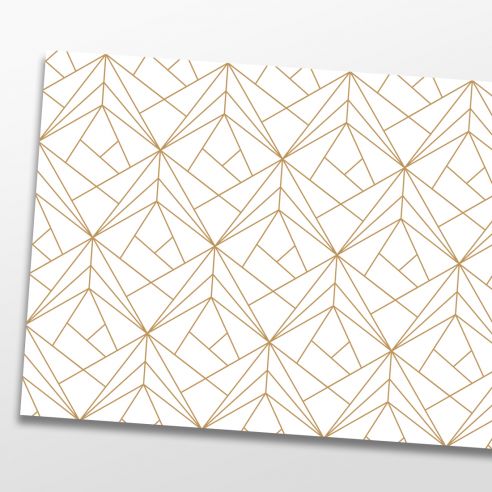 Sticker de contour Lignes d'Étoiles Dorées, Planche 10x23 cm