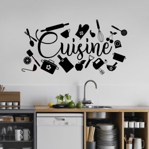 Sticker cuisine Cuillère et fourchette croisées - Stickers