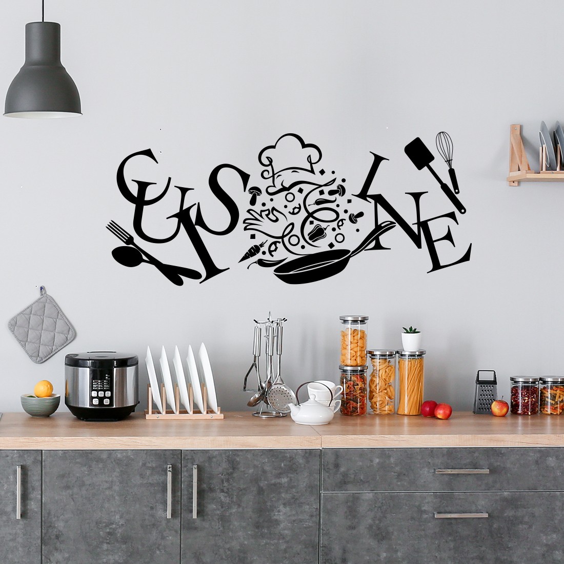 Sticker Mural Cuisine Moderne - ZoneStickers