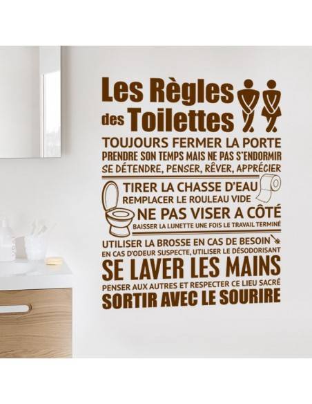 Affiche Les règles d'or des toilettes - La French Touch